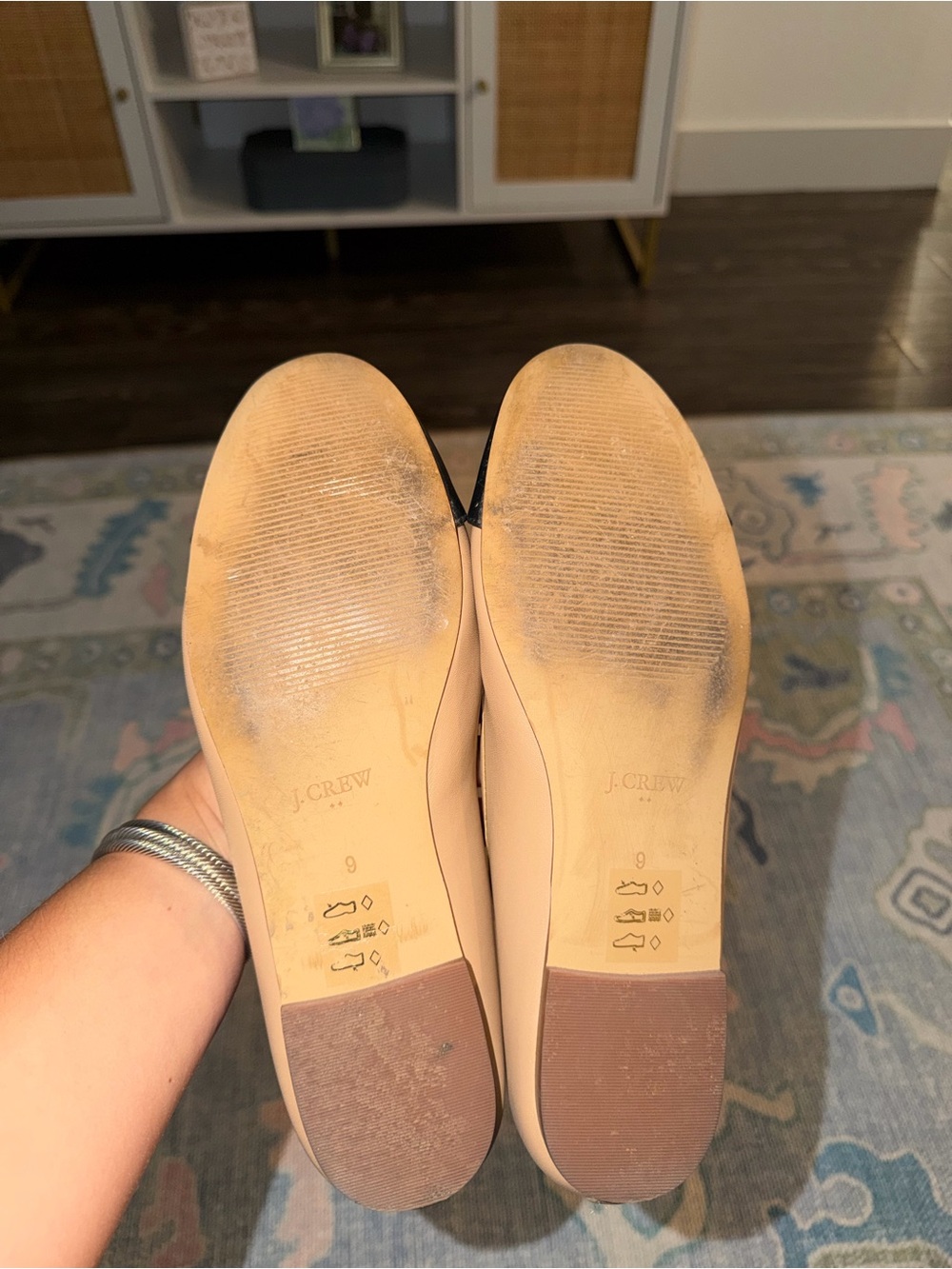 J Crew Two-Tone Ballet Flats - Black & Nude - Picture 3 of 3